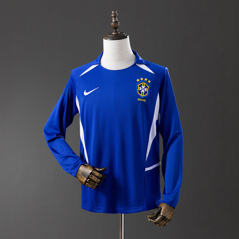 Retro Camisa Longa Brasil 2002 Away