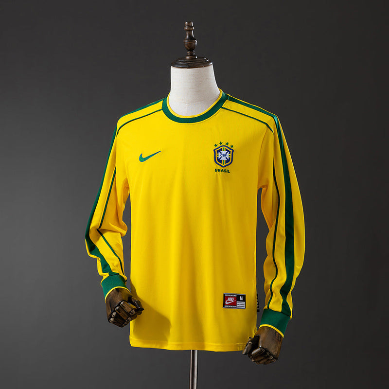 Retro Camisa Longa Brasil 1998 Home