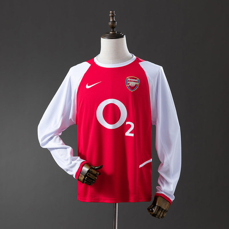 Retro Camisa Longa Arsenal 02/04 Home