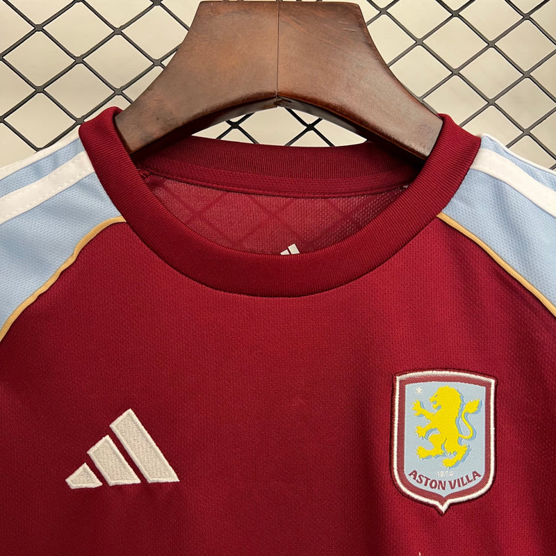 25/26 Aston Villa Home Kit Infantil