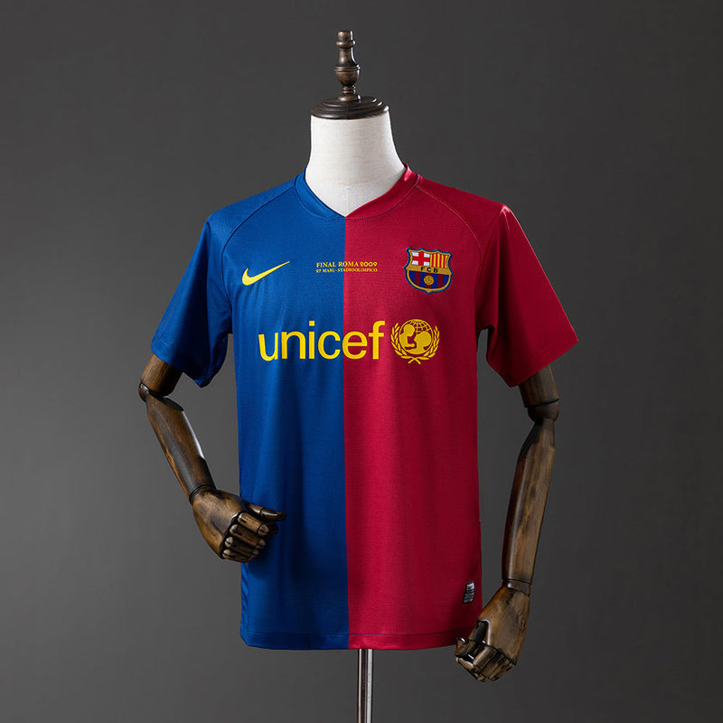 Retro Camisa Longa Barcelona 08/09 Edição Champions League Home