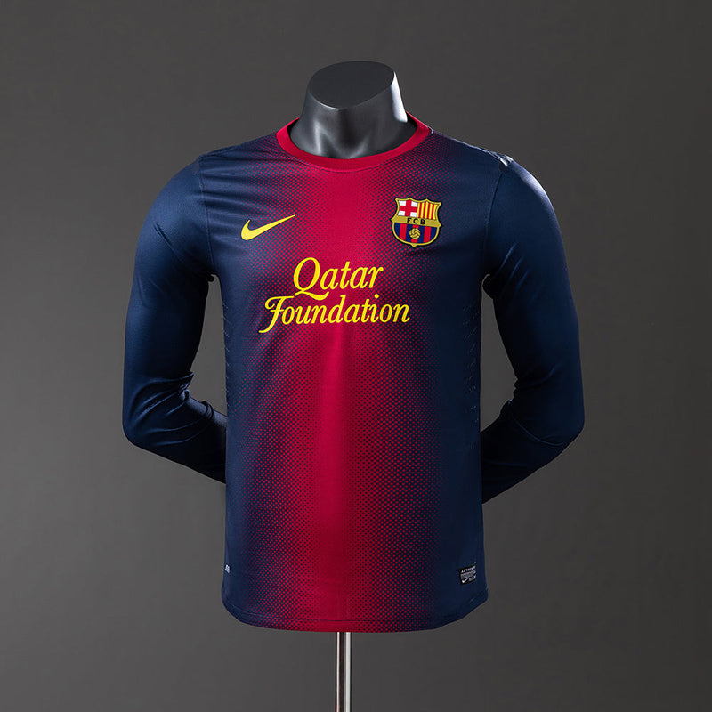 Retro Camisa Longa Barcelona 12/13 Jogador Home