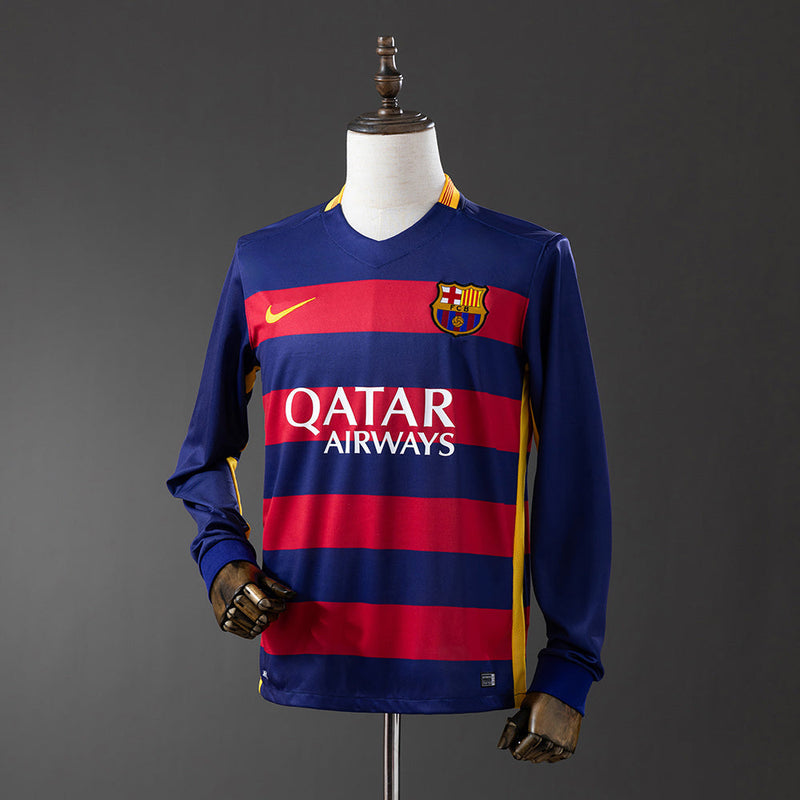 Retro Camisa Longa Barcelona 15/16 Home