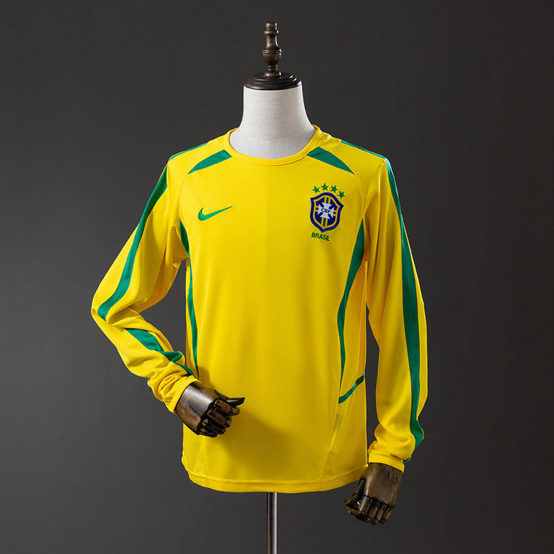 Retro Camisa Longa Brasil 2002 Home