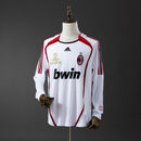 Retro Camisa Longa Milan 06/07 Edição Champions League Away