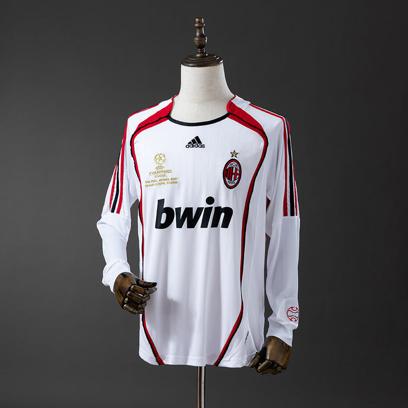 Retro Camisa Longa Milan 06/07 Edição Champions League Away