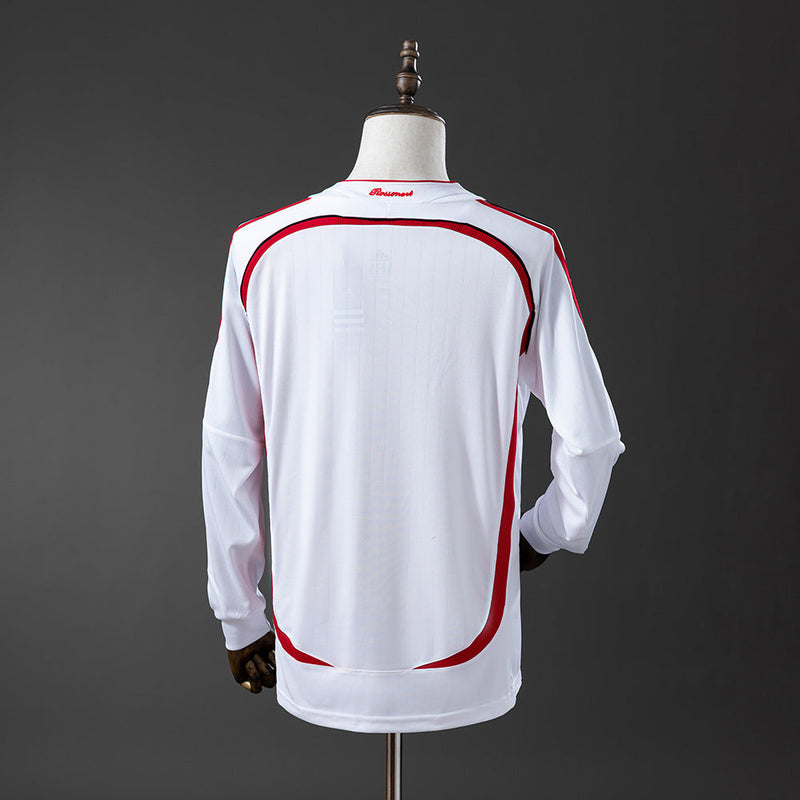 Retro Camisa Longa Milan 06/07 Edição Champions League Away