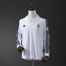 Retro Camisa Longa Real Madrid 02/03 Edição Champions League Home