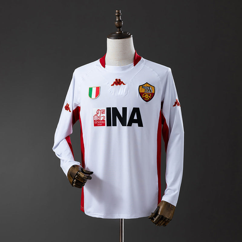 Retro Camisa Longa Roma 2001/02 Away