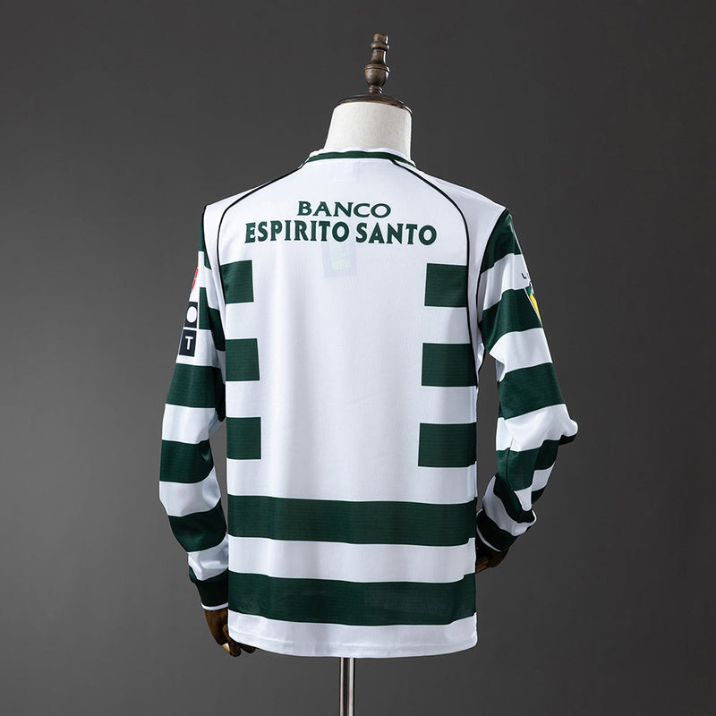 Retro Camisa Longa Sporting 01/03 Home