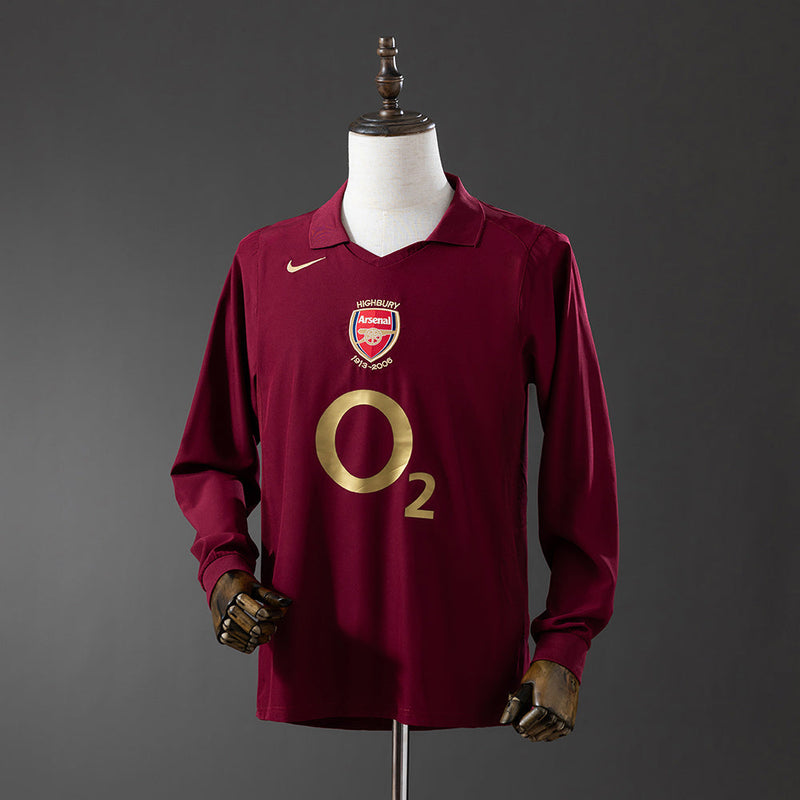 Retro Camisa Longa Arsenal 05/06 Home