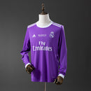 Retro Camisa Longa Real Madrid 16/17 Edição Champions League Away